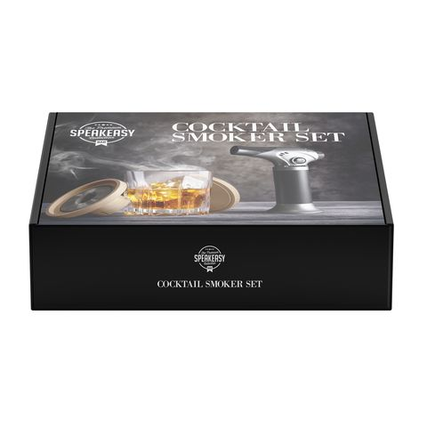 Cocktail-savustin lahjapakkauksessa